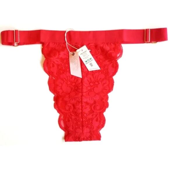 We Are HAH Red Siren Gettin' Cheeky Lace Panty Size XS/S - Picture 4 of 8